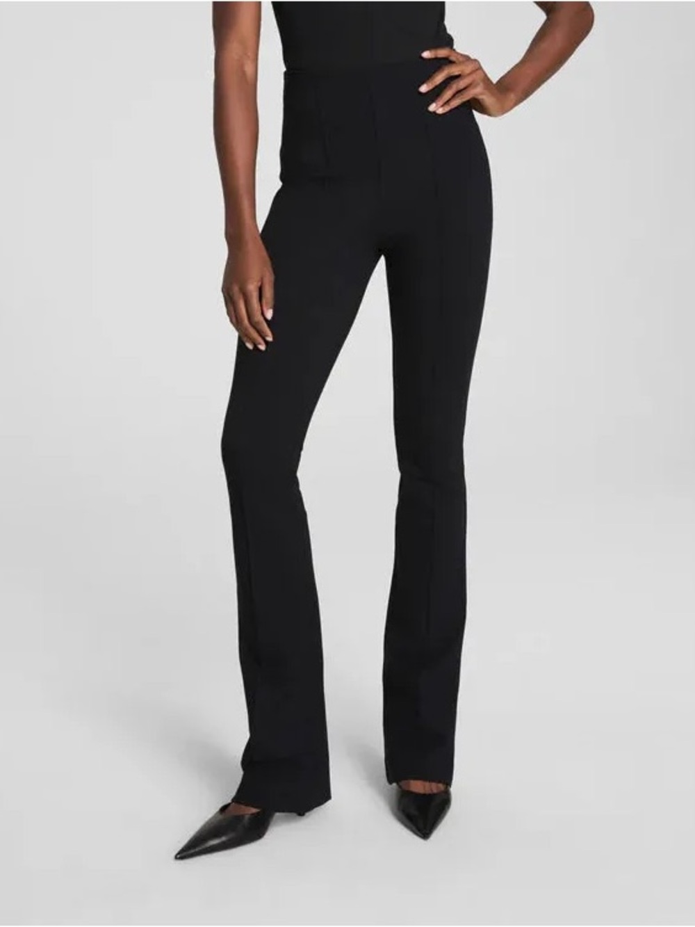 NWOT SPANX Ponte Micro Flare Pant | Classic Black in Medium Tall